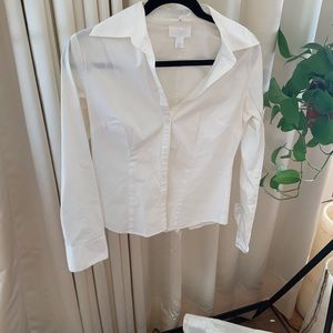 Fitted white button down, Ann Taylor Loft